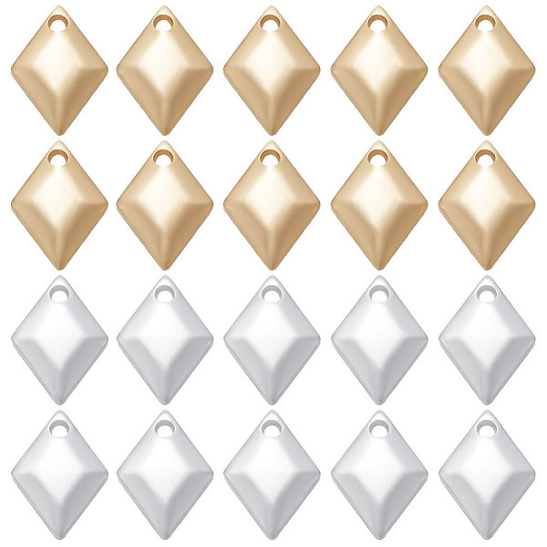 PandaHall Beebeecraft 80Pcs 2 Colors Brass Charms, Rhombus, Platinum & Golden, 10.5x7.5x1.5mm, Hole: 1.2mm, 40pcs/color Brass Rhombus
PandaHall Beebeecraft 80Pcs 2 Colors Brass Charms, Rhombus, Platinum & Golden, 10.5x7.5x1.5mm, Hole: 1.2mm, 40pcs/color Brass Rhombus