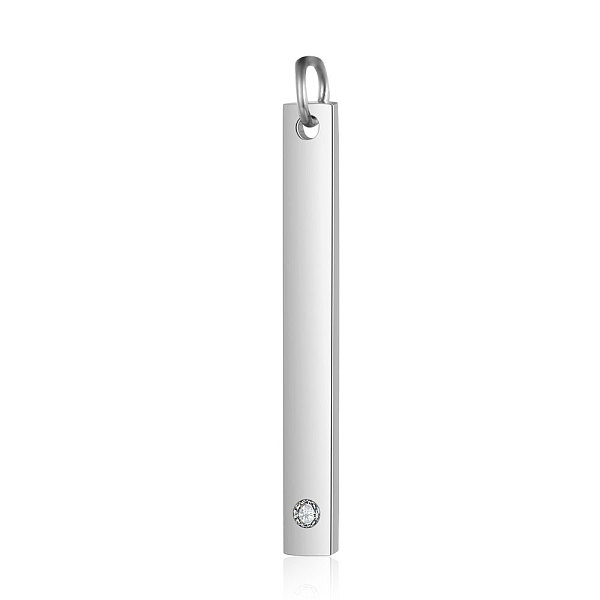 PandaHall 201 Stainless Steel Bar Tag Pendants, with Rhinestone, Rectangle, Crystal, Stainless Steel Color, 32x3x1.5mm, Hole: 3mm Stainless..., Clear
PandaHall 201 Stainless Steel Bar Tag Pendants, with Rhinestone, Rectangle, Crystal, Stainless Steel Color, 32x3x1.5mm, Hole: 3mm Stainless..., Clear