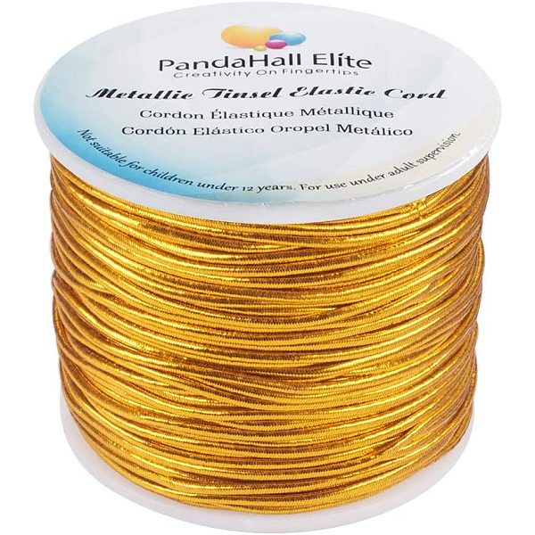 PandaHall 1 Roll 50 m/Roll 2mm Round Elastic Stretch String Cord for Bracelet Neckelace DIY Jewelry Making, Goldenrod Elastic Fibre Round..., Gold
PandaHall 1 Roll 50 m/Roll 2mm Round Elastic Stretch String Cord for Bracelet Neckelace DIY Jewelry Making, Goldenrod Elastic Fibre Round..., Gold