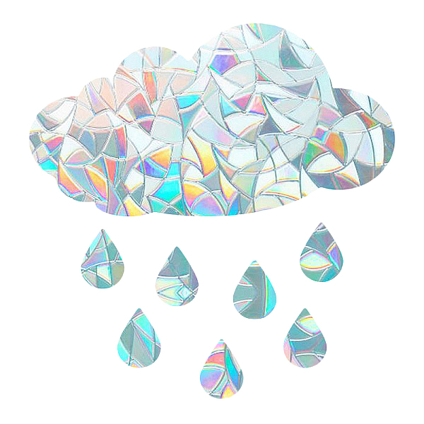 PandaHall Rainbow Prism Paster, Window Sticker Decorations, Rain, Colorful, 30x30cm Plastic Cloud
PandaHall Rainbow Prism Paster, Window Sticker Decorations, Rain, Colorful, 30x30cm Plastic Cloud