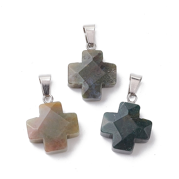 PandaHall Natural Indian Agate Pendants, Cross Charms with Stainless Steel Color Plated Stainless Steel Snap on Bails...
PandaHall Natural Indian Agate Pendants, Cross Charms with Stainless Steel Color Plated Stainless Steel Snap on Bails...