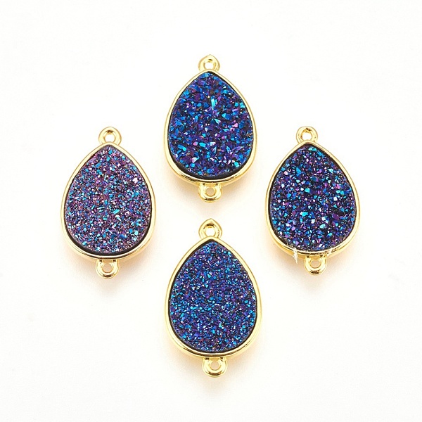 PandaHall Brass Links connectors, with Druzy Resin, teardrop, Golden, Royal Blue, 22x13x4~5mm, Hole: 1mm Brass+Resin Teardrop Blue
PandaHall Brass Links connectors, with Druzy Resin, teardrop, Golden, Royal Blue, 22x13x4~5mm, Hole: 1mm Brass+Resin Teardrop Blue