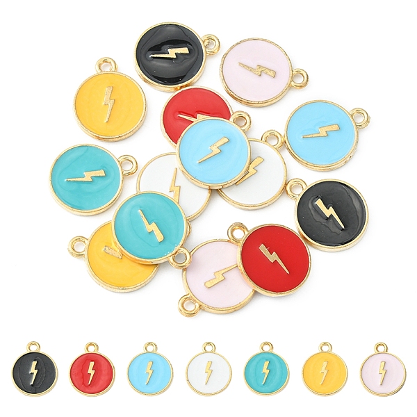 PandaHall 14Pcs 7 Colors Alloy Enamel Pendants, Cadmium Free & Lead Free, Light Gold, Flat Round with Lightning, Mixed Color, 16x13x2mm..., Multicolor
PandaHall 14Pcs 7 Colors Alloy Enamel Pendants, Cadmium Free & Lead Free, Light Gold, Flat Round with Lightning, Mixed Color, 16x13x2mm..., Multicolor