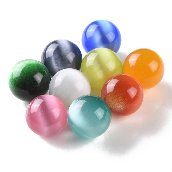 PandaHall Cat Eye Beads, No Hole Beads, Round, Mixed Color, 22.4mm Glass Round Multicolor
PandaHall Cat Eye Beads, No Hole Beads, Round, Mixed Color, 22.4mm Glass Round Multicolor