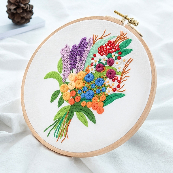 PandaHall Flower Bouquet Pattern 3D Embroidery Starter Kits, including Embroidery Fabric & Thread, Needle, Instruction Sheet, Colorful...
PandaHall Flower Bouquet Pattern 3D Embroidery Starter Kits, including Embroidery Fabric & Thread, Needle, Instruction Sheet, Colorful...