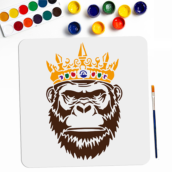 PandaHall Crown Orangutan Stencils 11.8×11.8inch Large Chimpanzee Template with Paint Brush Reusable King Crown Gorilla Drawing Stencil for...
PandaHall Crown Orangutan Stencils 11.8×11.8inch Large Chimpanzee Template with Paint Brush Reusable King Crown Gorilla Drawing Stencil for...