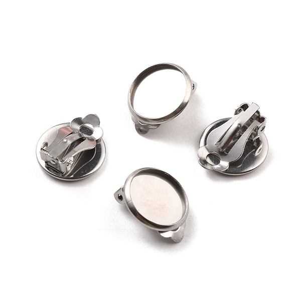 PandaHall 316 Stainless Steel Clip-on Earring Findings, Earring Settings, Flat Round, Stainless Steel Color, Tray: 12mm, 16x14x8mm, Hole...
PandaHall 316 Stainless Steel Clip-on Earring Findings, Earring Settings, Flat Round, Stainless Steel Color, Tray: 12mm, 16x14x8mm, Hole...