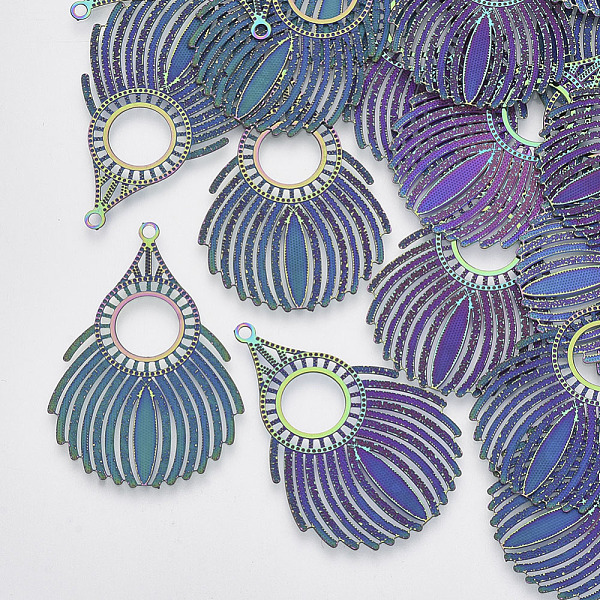 PandaHall Ion Plating(IP) 304 Stainless Steel Filigree Pendants, Etched Metal Embellishments, Rainbow Color, 39x27x0.3mm, Hole: 1.6mm 304...
PandaHall Ion Plating(IP) 304 Stainless Steel Filigree Pendants, Etched Metal Embellishments, Rainbow Color, 39x27x0.3mm, Hole: 1.6mm 304...
