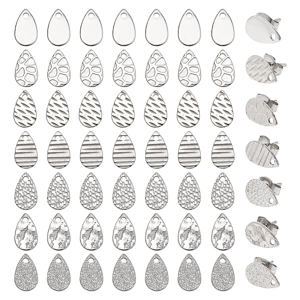 PandaHall MAYJOYDIY US 7 Style Teardrop 304 Stainless Steel Stud Earring Findings, with Hole, Stainless Steel Color, 10x6mm, Hole: 1~1.2mm...
PandaHall MAYJOYDIY US 7 Style Teardrop 304 Stainless Steel Stud Earring Findings, with Hole, Stainless Steel Color, 10x6mm, Hole: 1~1.2mm...