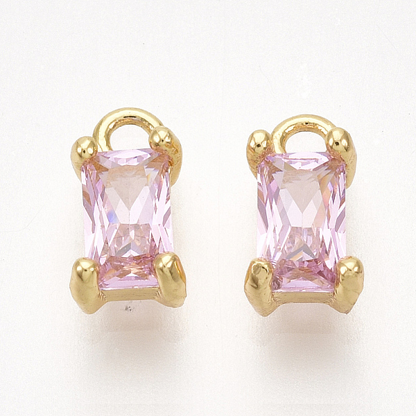 PandaHall Brass Cubic Zirconia Charms, Rectangle, Nickel Free, Real 18K Gold Plated, Pearl Pink, 8x4x3mm, Hole: 1.2mm Brass+Cubic Zirconia...
PandaHall Brass Cubic Zirconia Charms, Rectangle, Nickel Free, Real 18K Gold Plated, Pearl Pink, 8x4x3mm, Hole: 1.2mm Brass+Cubic Zirconia...