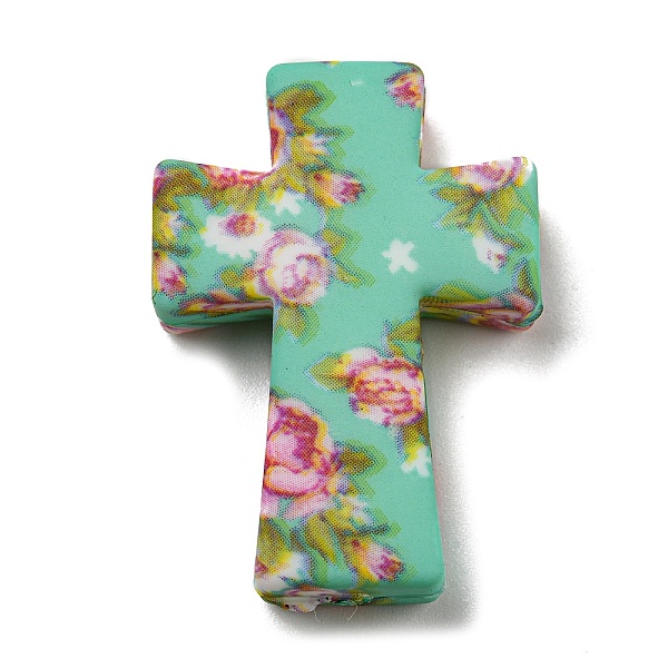 PandaHall Cross with Flower Silicone Focal Beads, Chewing Beads For Teethers, DIY Nursing Necklaces Making, Aquamarine, 35x25x8mm, Hole: 2mm..., Green
PandaHall Cross with Flower Silicone Focal Beads, Chewing Beads For Teethers, DIY Nursing Necklaces Making, Aquamarine, 35x25x8mm, Hole: 2mm..., Green