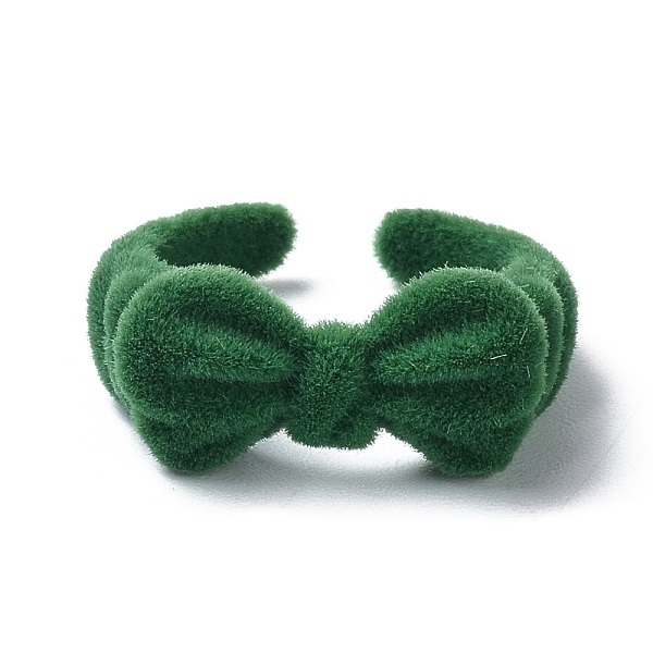 PandaHall Bowknot Flocky Cuff Rings, Alloy Open Ring, Green, US Size 6 3/4(17.1mm) Alloy Green
PandaHall Bowknot Flocky Cuff Rings, Alloy Open Ring, Green, US Size 6 3/4(17.1mm) Alloy Green