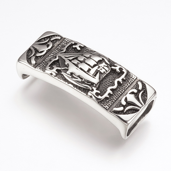 PandaHall 316 Surgical Stainless Steel Slide Charms, Rectangle with Boat, Antique Silver, 39.5x16x10mm, Hole: 6.5x12.5mm 316 Surgical...
PandaHall 316 Surgical Stainless Steel Slide Charms, Rectangle with Boat, Antique Silver, 39.5x16x10mm, Hole: 6.5x12.5mm 316 Surgical...