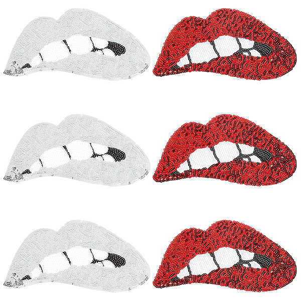 PandaHall Gorgecraft 6Pcs 2 Colors Lip Shape Sequin Embroidery Cloth Iron On Patches, Costume Accessories, Paillette Appliques, Mixed Color..., Multicolor
PandaHall Gorgecraft 6Pcs 2 Colors Lip Shape Sequin Embroidery Cloth Iron On Patches, Costume Accessories, Paillette Appliques, Mixed Color..., Multicolor
