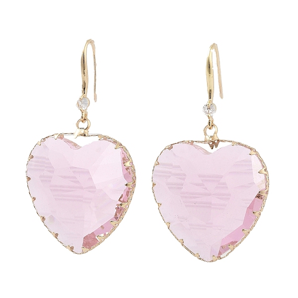 PandaHall Glass Heart Dangle Earrings, Light Gold Brass Earrings, Pink, 49x28mm Glass Heart Pink
PandaHall Glass Heart Dangle Earrings, Light Gold Brass Earrings, Pink, 49x28mm Glass Heart Pink