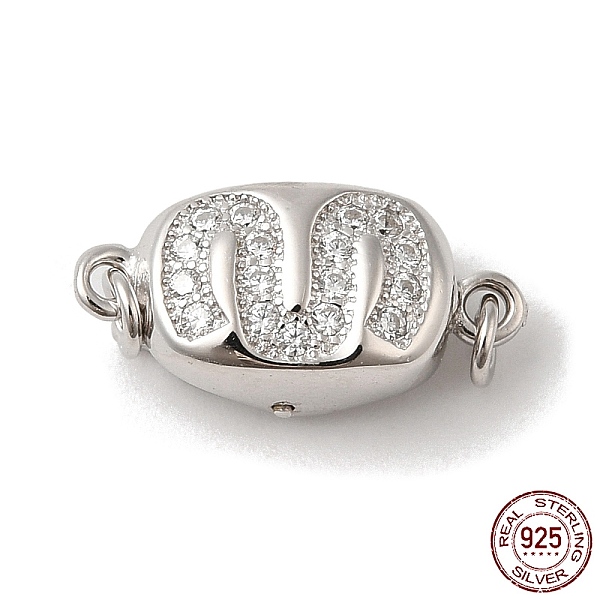 PandaHall Rhodium Plated 925 Sterling Silver Micro Pave Clear Cubic Zirconia Bayonet Clasps, Oval, with 925 Stamp, Real Platinum Plated...
PandaHall Rhodium Plated 925 Sterling Silver Micro Pave Clear Cubic Zirconia Bayonet Clasps, Oval, with 925 Stamp, Real Platinum Plated...