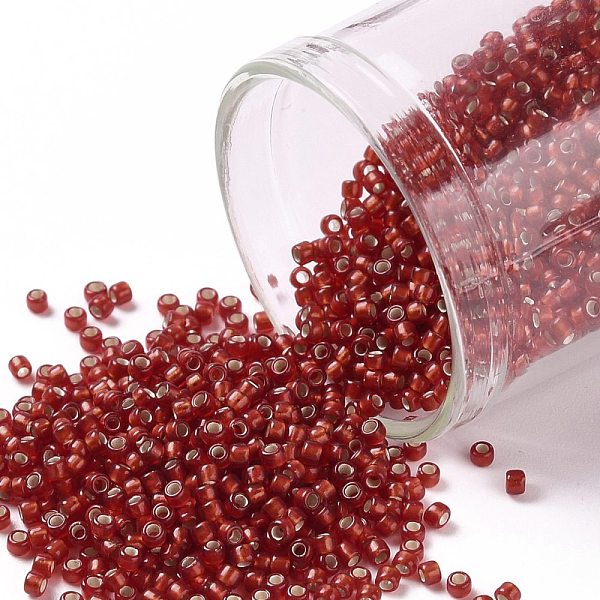 PandaHall TOHO Round Seed Beads, Japanese Seed Beads, (25CF) Silver Lined Frost Ruby, 15/0, 1.5mm, Hole: 0.7mm, about 3000pcs/bottle..., Red
PandaHall TOHO Round Seed Beads, Japanese Seed Beads, (25CF) Silver Lined Frost Ruby, 15/0, 1.5mm, Hole: 0.7mm, about 3000pcs/bottle..., Red