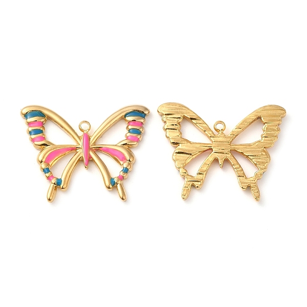 PandaHall 304 Stainless Steel Enamel Pendants, Real 18K Gold Plated, Hollow Butterfly Charm, Hot Pink, 20x25.5x2mm, Hole: 1.5mm Stainless...
PandaHall 304 Stainless Steel Enamel Pendants, Real 18K Gold Plated, Hollow Butterfly Charm, Hot Pink, 20x25.5x2mm, Hole: 1.5mm Stainless...