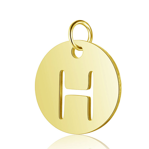 PandaHall 304 Stainless Steel Charms, Flat Round with Letter, Golden, Letter.H, 12x1mm, Hole: 2.5mm 304 Stainless Steel Letter H
PandaHall 304 Stainless Steel Charms, Flat Round with Letter, Golden, Letter.H, 12x1mm, Hole: 2.5mm 304 Stainless Steel Letter H