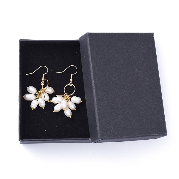 PandaHall Natural Cultured Freshwater Pearl Dangle Earrings, with Golden Plated Brass Earring Hooks, Copper Wire and Cardboard Boxes, White...
PandaHall Natural Cultured Freshwater Pearl Dangle Earrings, with Golden Plated Brass Earring Hooks, Copper Wire and Cardboard Boxes, White...