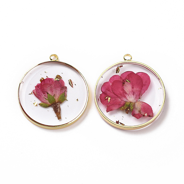 PandaHall Transparent Clear Epoxy Resin Pendants, with Edge Golden Plated Brass Loops and Gold Foil, Flat Round Charms with Inner Flower..., Pink
PandaHall Transparent Clear Epoxy Resin Pendants, with Edge Golden Plated Brass Loops and Gold Foil, Flat Round Charms with Inner Flower..., Pink