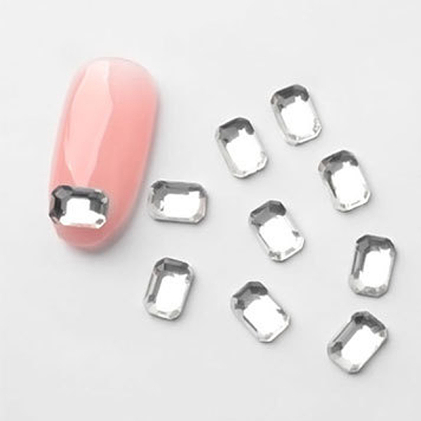PandaHall Flat Back Glass Rhinestone Cabochons, Nail Art Decoration Accessories, Faceted, Rectangle Octagon, Crystal, 6x4mm, 10pcs/bag..., Clear
PandaHall Flat Back Glass Rhinestone Cabochons, Nail Art Decoration Accessories, Faceted, Rectangle Octagon, Crystal, 6x4mm, 10pcs/bag..., Clear