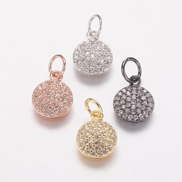 PandaHall Brass Cubic Zirconia Pendants, Flat Round Charms, Mixed Color, 10x8x2mm, Hole: 3mm Brass+Cubic Zirconia Flat Round Clear
PandaHall Brass Cubic Zirconia Pendants, Flat Round Charms, Mixed Color, 10x8x2mm, Hole: 3mm Brass+Cubic Zirconia Flat Round Clear