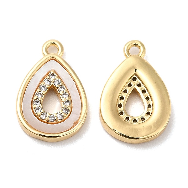 PandaHall Brass Micro Pave Cubic Zirconia Charms, with Shell, Teardrop, Real 18K Gold Plated, 13x9x2mm, Hole: 1mm Brass+Cubic Zirconia+Shell..., Clear
PandaHall Brass Micro Pave Cubic Zirconia Charms, with Shell, Teardrop, Real 18K Gold Plated, 13x9x2mm, Hole: 1mm Brass+Cubic Zirconia+Shell..., Clear