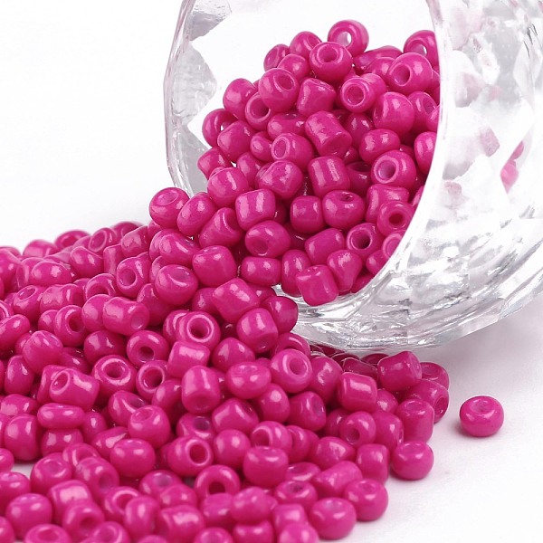PandaHall Baking Paint Glass Seed Beads, Fuchsia, 8/0, 3mm, Hole: 1mm, about 10000pcs/bag Glass Pink
PandaHall Baking Paint Glass Seed Beads, Fuchsia, 8/0, 3mm, Hole: 1mm, about 10000pcs/bag Glass Pink