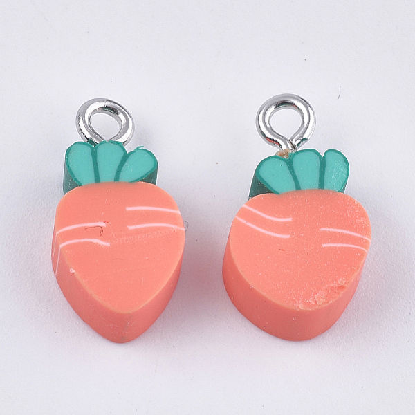 PandaHall Handmade Polymer Clay Pendants, with Iron Findings, Carrot, Platinum, Coral, 16.5~17x8.5~9x4~4.5mm, Hole: 1.8mm Polymer Clay..., Red
PandaHall Handmade Polymer Clay Pendants, with Iron Findings, Carrot, Platinum, Coral, 16.5~17x8.5~9x4~4.5mm, Hole: 1.8mm Polymer Clay..., Red