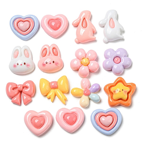 PandaHall Opaque Resin Decoden Cabochons, for Jewelry Making, Bowknot/Heart/Star, Mixed Shapes, 16~23x16~20x6~9mm Resin Mixed Shapes..., Multicolor
PandaHall Opaque Resin Decoden Cabochons, for Jewelry Making, Bowknot/Heart/Star, Mixed Shapes, 16~23x16~20x6~9mm Resin Mixed Shapes..., Multicolor