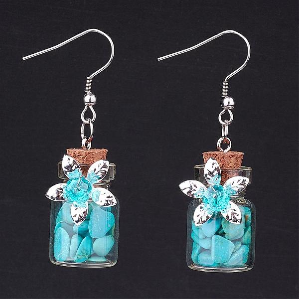 PandaHall Clear Glass Bottle Natural & Synthetic Mixed Stone Dangle Earrings, with 304 Stainless Steel Earring Hooks, Mixed Color, 49mm, pin..., Multicolor
PandaHall Clear Glass Bottle Natural & Synthetic Mixed Stone Dangle Earrings, with 304 Stainless Steel Earring Hooks, Mixed Color, 49mm, pin..., Multicolor