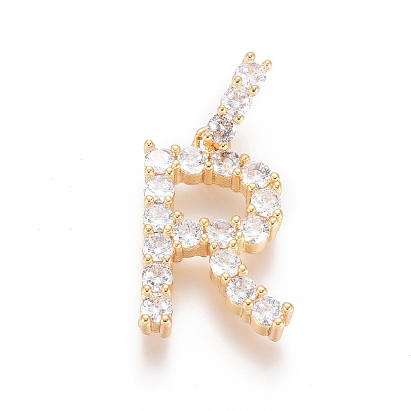 PandaHall Golden Plated Brass Micro Pave Clear Cubic Zirconia Pendants, Long-Lasting Plated, Letter, Letter.R, 23x14.5.5x3.5mm, Hole...
PandaHall Golden Plated Brass Micro Pave Clear Cubic Zirconia Pendants, Long-Lasting Plated, Letter, Letter.R, 23x14.5.5x3.5mm, Hole...