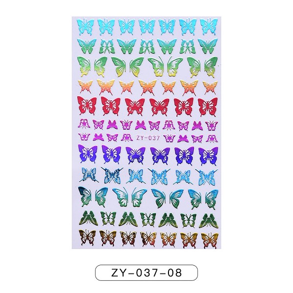 PandaHall Nail Art Stickers, Self-adhesive, For Nail Tips Decorations, Butterfly Pattern, Mixed Color, 12x7.5cm Paper Butterfly Multicolor
PandaHall Nail Art Stickers, Self-adhesive, For Nail Tips Decorations, Butterfly Pattern, Mixed Color, 12x7.5cm Paper Butterfly Multicolor