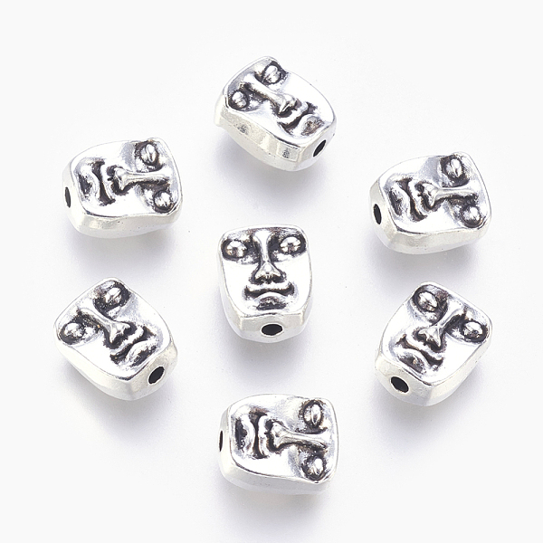 PandaHall Tibetan Style Alloy Human Face Beads, Lead Free & Cadmium Free, Antique Silver, 12x10x7mm, Hole: 2mm Alloy Body
PandaHall Tibetan Style Alloy Human Face Beads, Lead Free & Cadmium Free, Antique Silver, 12x10x7mm, Hole: 2mm Alloy Body