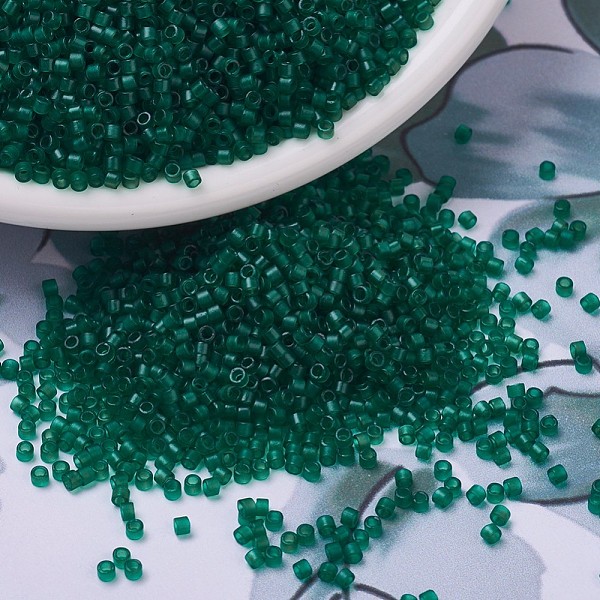 PandaHall MIYUKI Delica Beads, Cylinder, Japanese Seed Beads, 11/0, (DB0776) Dyed Semi-Frosted Transparent Emerald, 1.3x1.6mm, Hole: 0.8mm..., Green
PandaHall MIYUKI Delica Beads, Cylinder, Japanese Seed Beads, 11/0, (DB0776) Dyed Semi-Frosted Transparent Emerald, 1.3x1.6mm, Hole: 0.8mm..., Green