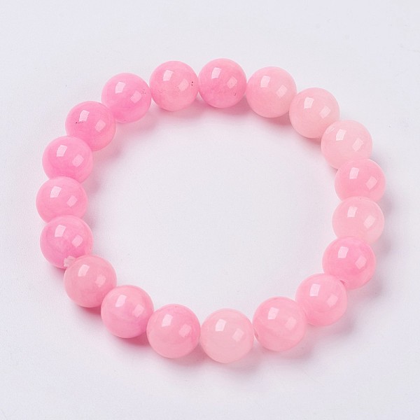 PandaHall Natural Yellow Jade Beaded Stretch Bracelet, Dyed, Round, Pearl Pink, 2 inch(5cm), Beads: 6mm Jade Pink
PandaHall Natural Yellow Jade Beaded Stretch Bracelet, Dyed, Round, Pearl Pink, 2 inch(5cm), Beads: 6mm Jade Pink
