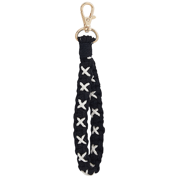 PandaHall Cotton Handmade Braided Wrist Lanyard Pendant Decorations, with KC Gold Plated Alloy Swivel Clasps, for Keychain Making, Black...
PandaHall Cotton Handmade Braided Wrist Lanyard Pendant Decorations, with KC Gold Plated Alloy Swivel Clasps, for Keychain Making, Black...