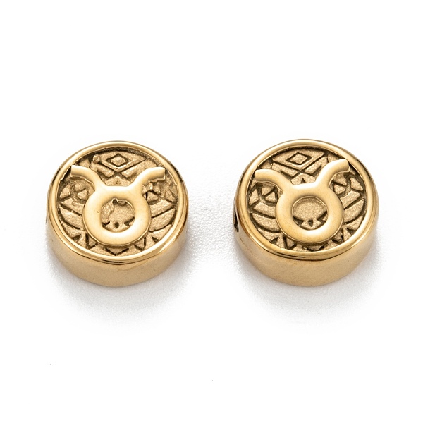 PandaHall Ion Plating(IP) 304 Stainless Steel Beads, Flat Round with Constellations Pattern, Taurus, 10x4mm, Hole: 1.8mm 304 Stainless Steel...
PandaHall Ion Plating(IP) 304 Stainless Steel Beads, Flat Round with Constellations Pattern, Taurus, 10x4mm, Hole: 1.8mm 304 Stainless Steel...