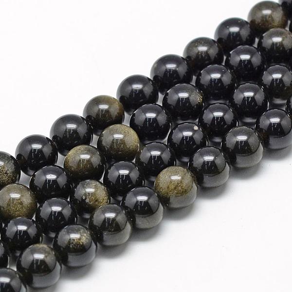 PandaHall Natural Golden Sheen Obsidian Beads Strands, Grade AB, Round, 16mm, Hole: 2mm, about 25pcs/strand, 15.7 inch Golden Sheen Obsidian...
PandaHall Natural Golden Sheen Obsidian Beads Strands, Grade AB, Round, 16mm, Hole: 2mm, about 25pcs/strand, 15.7 inch Golden Sheen Obsidian...