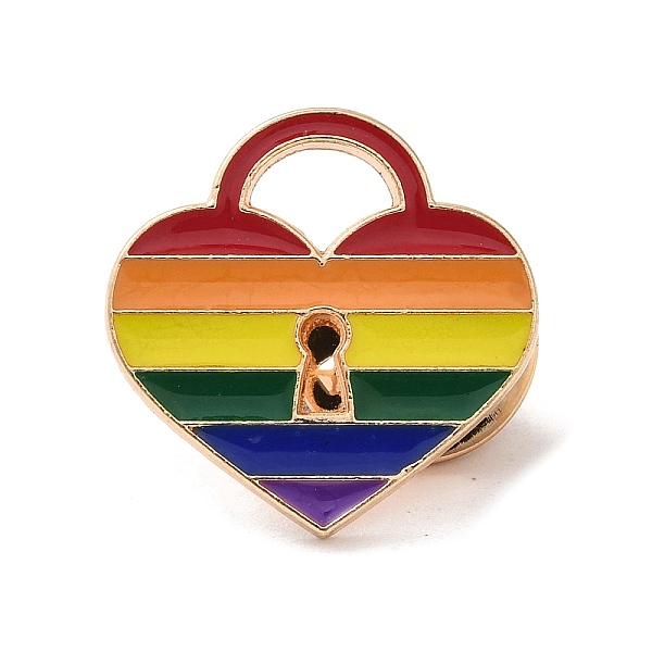 PandaHall Pride Rainbow Theme Enamel Pins, Light Gold Alloy Badge for Backpack Clothes, Colorful, Lock, 19.5x20x1.5mm Alloy+Enamel Lock
PandaHall Pride Rainbow Theme Enamel Pins, Light Gold Alloy Badge for Backpack Clothes, Colorful, Lock, 19.5x20x1.5mm Alloy+Enamel Lock