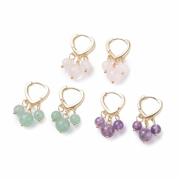 PandaHall Round Natural Gemstone Dangle Hoop Earrings, Brass Jewelry for Women, Golden, 30mm, Pin: 1mm Mixed Stone Round
PandaHall Round Natural Gemstone Dangle Hoop Earrings, Brass Jewelry for Women, Golden, 30mm, Pin: 1mm Mixed Stone Round