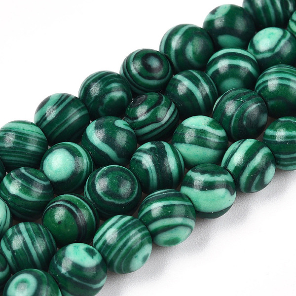 PandaHall Synthetic Malachite Bead Strands, Round, 6~6.5mm, Hole: 1mm, about 63pcs/strand, 15.5 inch Malachite Round
PandaHall Synthetic Malachite Bead Strands, Round, 6~6.5mm, Hole: 1mm, about 63pcs/strand, 15.5 inch Malachite Round