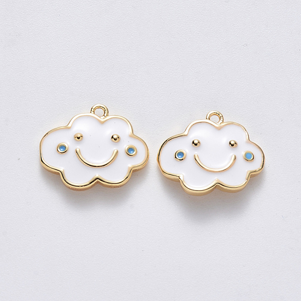 PandaHall Brass Enamel Pendants, Nickel Free, Cloud, Real 18K Gold Plated, 11.5x14x1.5mm, Hole: 1mm Brass+Enamel Cloud
PandaHall Brass Enamel Pendants, Nickel Free, Cloud, Real 18K Gold Plated, 11.5x14x1.5mm, Hole: 1mm Brass+Enamel Cloud