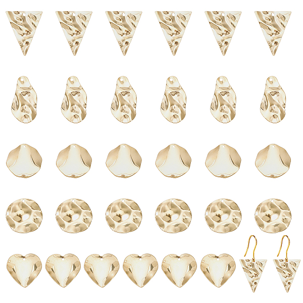 PandaHall CHGCRAFT 30Pcs 5 Style304 Stainless Steel Pendant, Triangle & Heart & Flat Round, Real 18K Gold Plated, 21.5~30x17~24x0.5~1mm...
PandaHall CHGCRAFT 30Pcs 5 Style304 Stainless Steel Pendant, Triangle & Heart & Flat Round, Real 18K Gold Plated, 21.5~30x17~24x0.5~1mm...