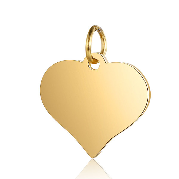 PandaHall 201 Stainless Steel Stamping Blank Tag Charms, Manual Polishing, Heart, Golden, 14x15x1mm, Hole: 3.5mm 201 Stainless Steel Heart
PandaHall 201 Stainless Steel Stamping Blank Tag Charms, Manual Polishing, Heart, Golden, 14x15x1mm, Hole: 3.5mm 201 Stainless Steel Heart