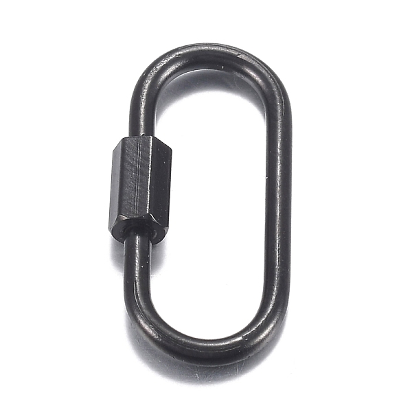 PandaHall 304 Stainless Steel Screw Carabiner Lock Charms, for Necklaces Making, Oval, Electrophoresis Black, 21x11x4mm, Screw: 7x4mm 304...
PandaHall 304 Stainless Steel Screw Carabiner Lock Charms, for Necklaces Making, Oval, Electrophoresis Black, 21x11x4mm, Screw: 7x4mm 304...