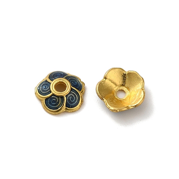 PandaHall Alloy Enamel Beads Caps, Lead Free & Cadmium Free, Multi-Petal Flower, Prussian Blue, 9x2.7mm, Hole: 1.5mm Alloy+Enamel
PandaHall Alloy Enamel Beads Caps, Lead Free & Cadmium Free, Multi-Petal Flower, Prussian Blue, 9x2.7mm, Hole: 1.5mm Alloy+Enamel