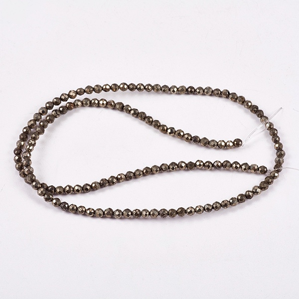 PandaHall Natural Pyrite Beads Strands, Round, Faceted, 3mm, Hole: 0.5mm, about 130pcs/strand, 15.74 inch Pyrite Round Yellow
PandaHall Natural Pyrite Beads Strands, Round, Faceted, 3mm, Hole: 0.5mm, about 130pcs/strand, 15.74 inch Pyrite Round Yellow