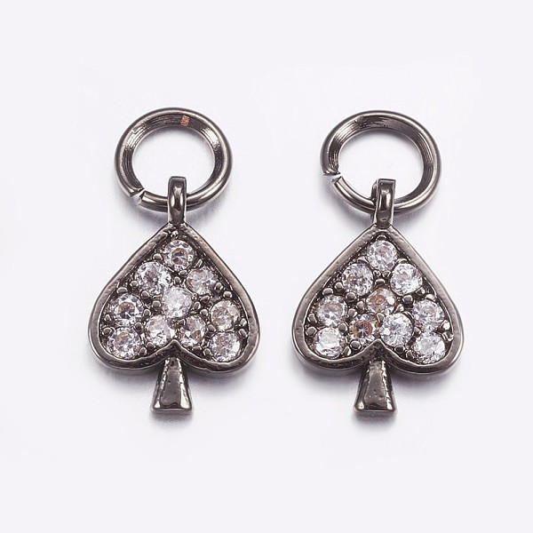 PandaHall Brass Micro Pave Cubic Zirconia Charms, Heart, Gunmetal, 10.5x7x1mm, Hole: 3mm Brass+Cubic Zirconia Heart Clear
PandaHall Brass Micro Pave Cubic Zirconia Charms, Heart, Gunmetal, 10.5x7x1mm, Hole: 3mm Brass+Cubic Zirconia Heart Clear